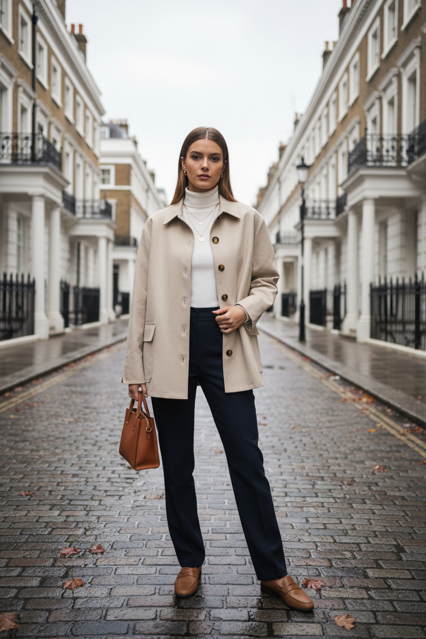 Chaqueta Gabardina Beige - Londres