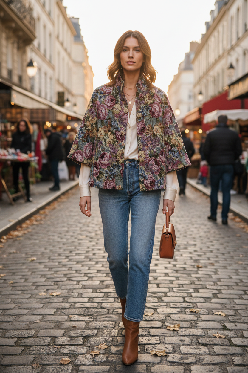 Chaqueta Tapicería Crop - Look Casual