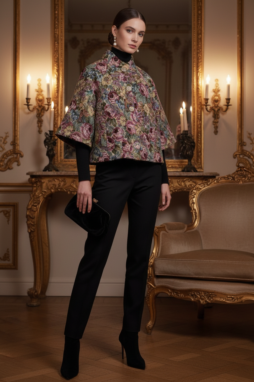 Chaqueta Tapicería Crop - Look Elegante