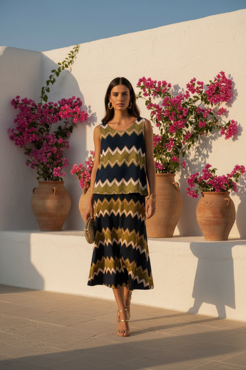 Conjunto zig-zag top largo - Terraza