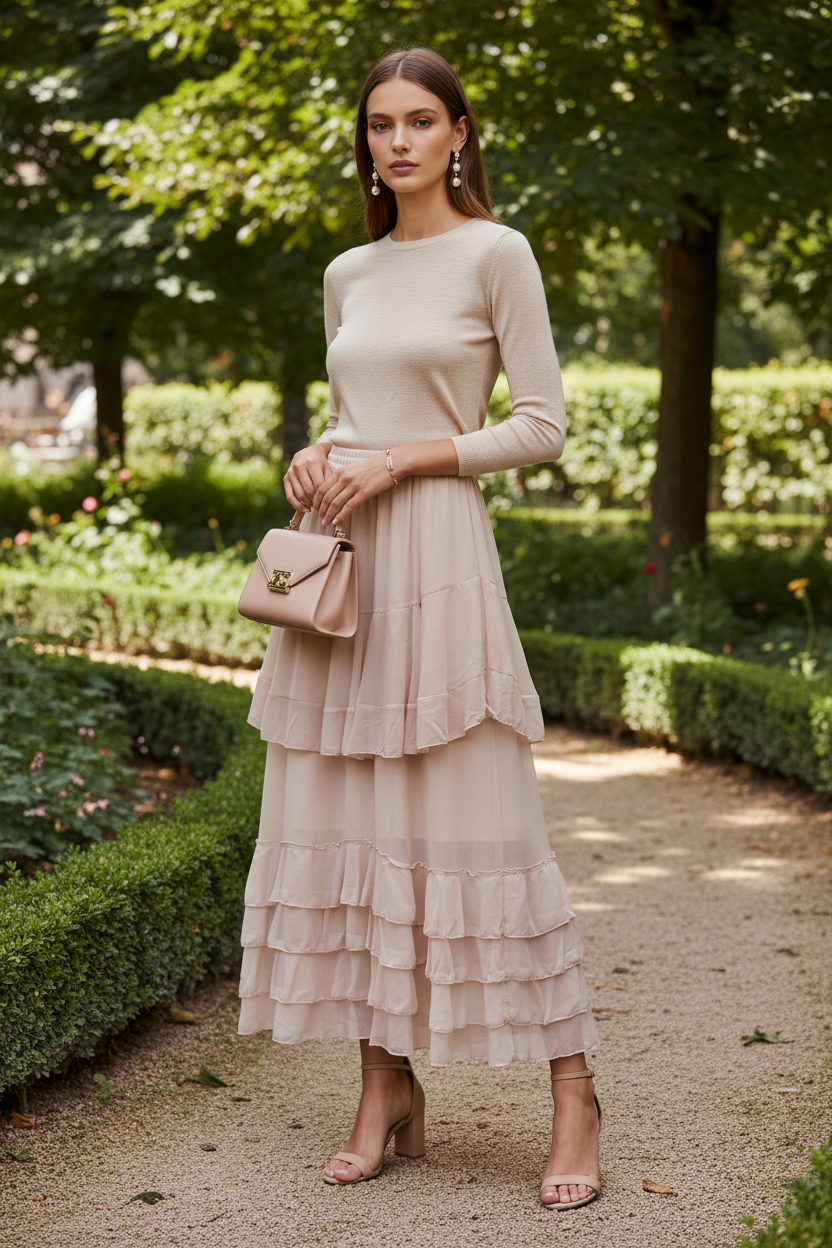 Falda Maxi Boho – Jardín parisino