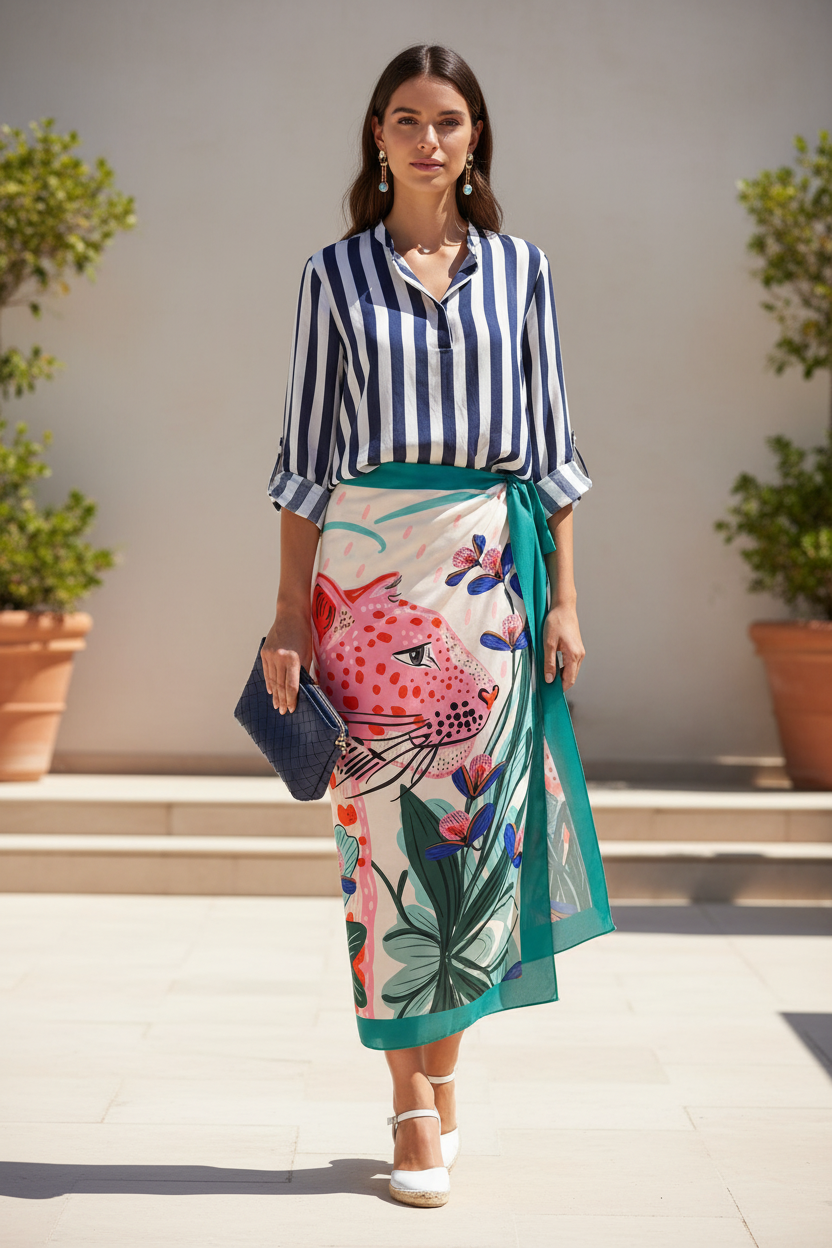 Falda Pareo Estampada