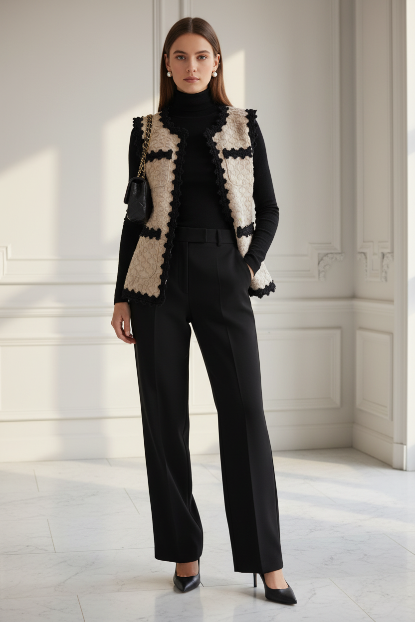 Look parisino negro