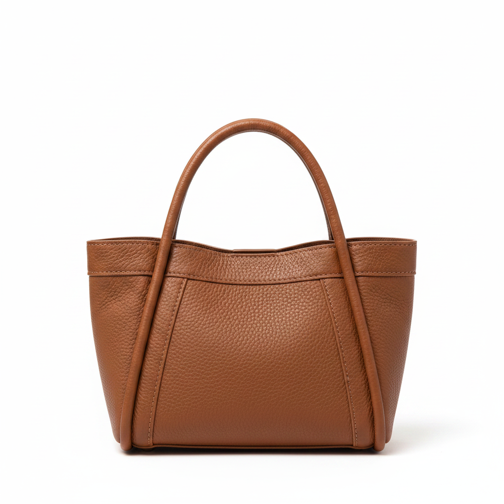 Bolso de mano piel sintética granulada