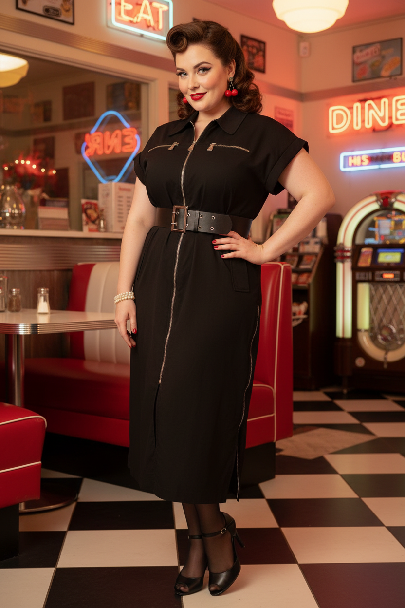 Vestido Gabardina M/C
