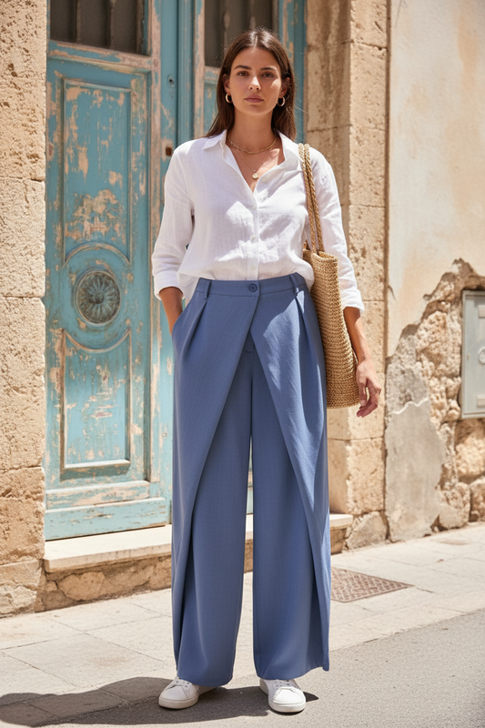 Pantalón azul vaquero con modelo