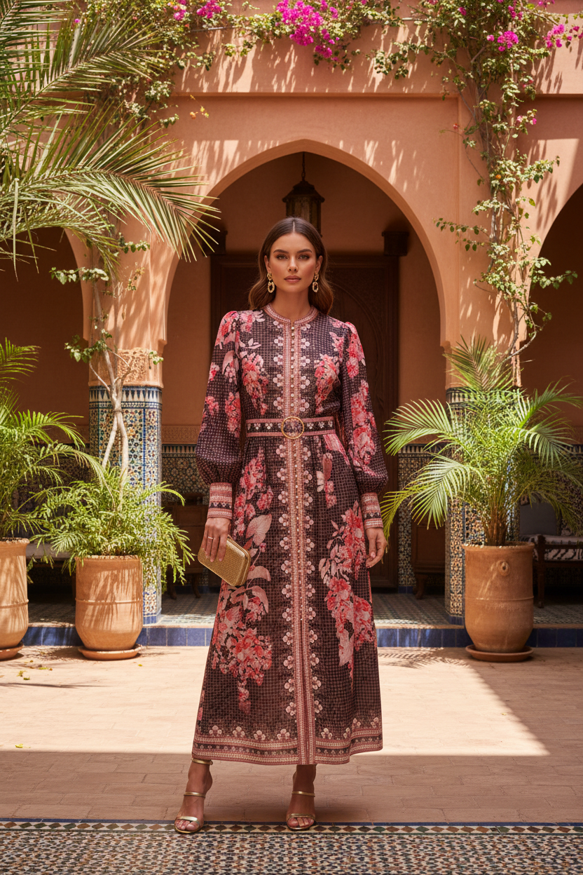 Vestido Floral - Look Marroquí