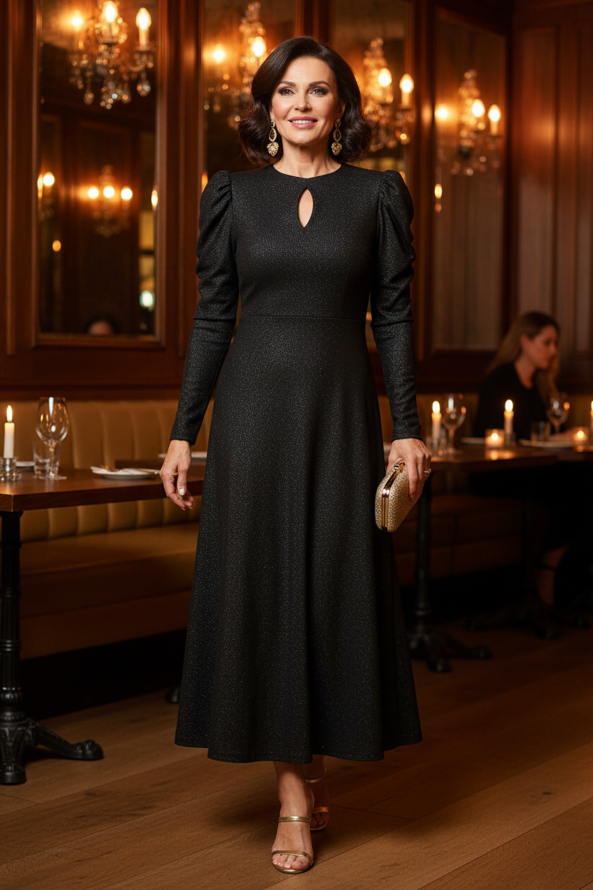 Vestido lurex restaurante