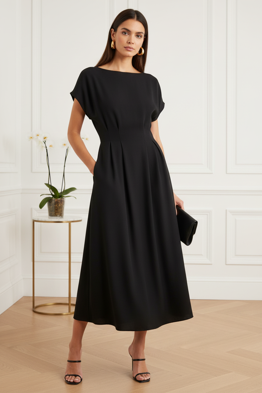 Vestido Pinzas - Negro v2