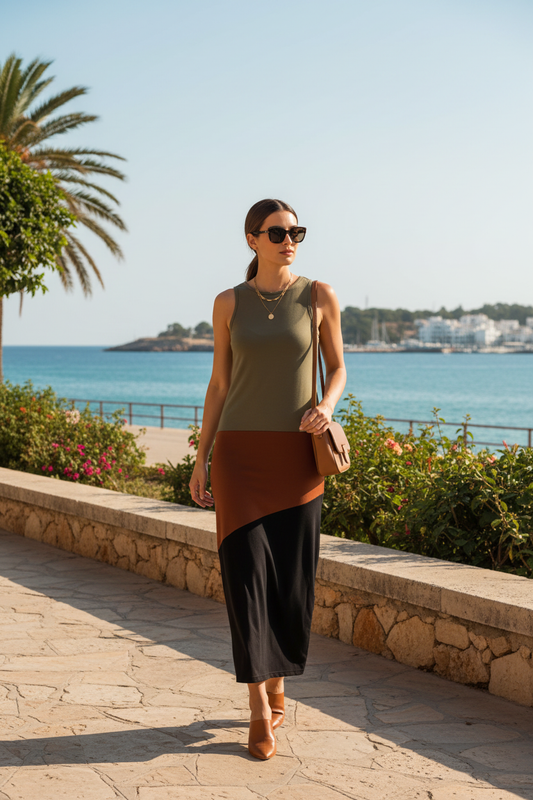 Vestido Tricolor – Ibiza